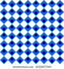 Dos tonos azul, línea azul, patrón de repetición transparente de tira de diamante de tablero de ajedrez blanco azul, diseño para impresión de tela, impresión de papel envolvente vintage, patrón de cultura tradicional
