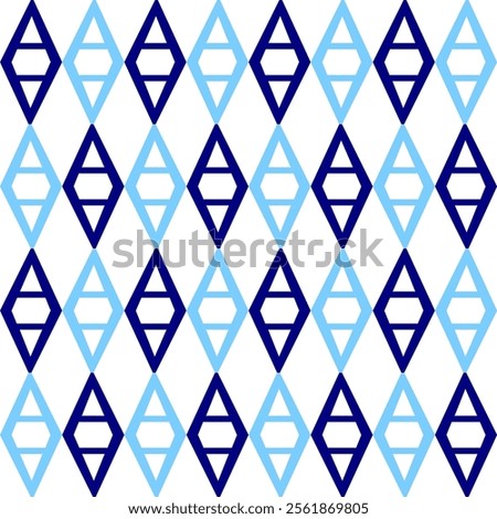 Two tone blue, blue line, blue white checkerboard diamond strip seamless repeat pattern, design for fabric print, vintage wrap paper print, traditional culture patter