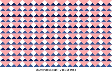 two tone blue pink diamond checkerboard repeat pattern, replete image, design for fabric printing, rhombus patter, row horizontal, triangle vertical strip column
