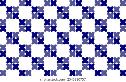 Dois tons azul e cinza roxo Checkerboard com x letra cruz repete padrão, imagem repleta, design para impressão de design de tecido, quadriculado