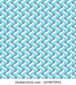 Two Tone Blue and Teal Wiggly Water looking Stripe