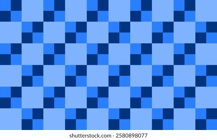 Two tone blue and white Checkerboard repeat pattern, replete image, design for fabric design printing patter