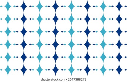 dois tons azul e branco diamante sobreposição repita o padrão de tira horizontal, xadrez, design de imagem completa para impressão de tecido, coluna vertical