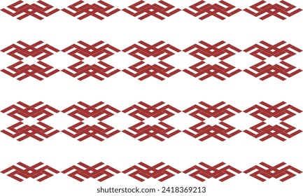 two tone double red diamond checkerboard repeat horizontal strip pattern, replete image design for fabric printing