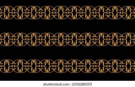 Dois tons de ouro amarelo cadeia link horizontal abstrato fundo com repetição sem costura como padrão de cortina talão, design de imagem repleta para impressão de tecido