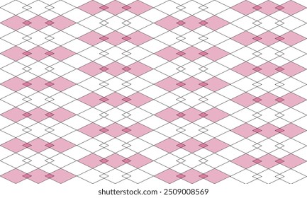  two tone gray and pink diamond repeat checkerboard pattern, replete image design for fabric printing, patter rapport horizontal, row