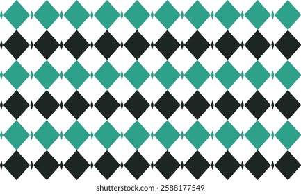 two tone green and black diamond repeat horizontal strip pattern, replete image design for fabric printing