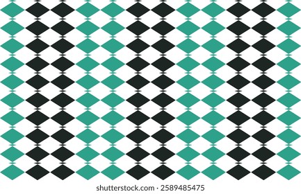 two tone green and black diamond checkerboard repeat pattern, replete image, design for fabric printing