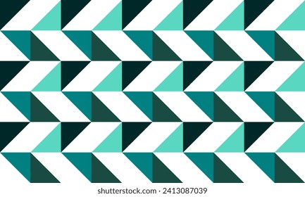 Two tone green and black seamless triangle pattern with triangles, seamless abstract geometric horizontal strip pattern repeat style. replete image design for fabric printing, diamond pattern