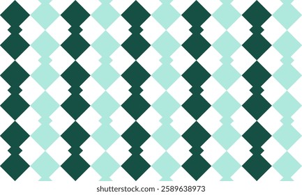 two tone green diamond checkerboard repeat pattern, replete image, design for fabric printing
