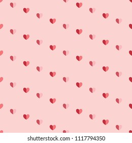 Two tone heart seamless pattern background, Vector illustration