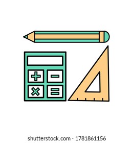 Two tone mathematics icon vector