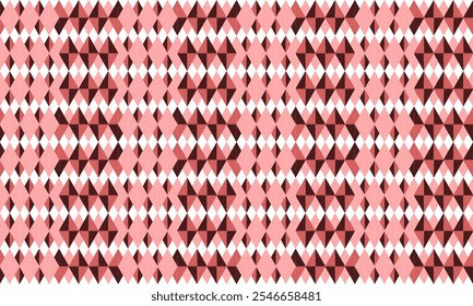 two tone pink black diamond overlap repeat horizontal strip pattern, checkerboard, replete image design for fabric printing, column