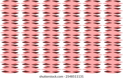 two tone pink black diamond overlap repeat horizontal strip pattern, checkerboard, replete image design for fabric printing