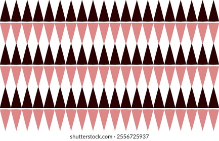 Two tone pink and black seamless triangle diamond geometric pattern repeat style, replete image design for fabric printing