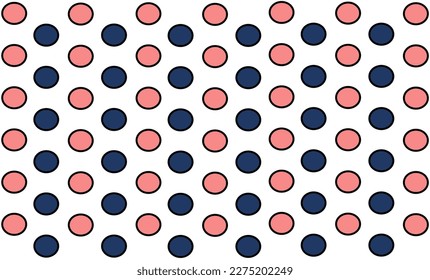 two tone pink and blue polka dot repeat pattern, replete image, design for fabric printing or wallpaper
