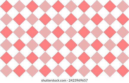 Two tone pink diamond checkerboard double layer repeat pattern, replete image, design for fabric printing