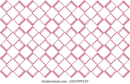 Two tone pink diamond checkerboard double layer repeat pattern, replete image, design for fabric printing, square block