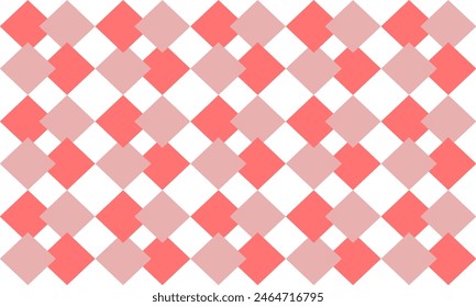 Two tone pink diamond checkerboard double layer repeat pattern, replete image, design for fabric printing, square
