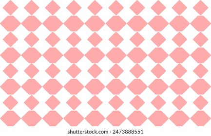 Two tone pink diamond checkerboard double layer repeat pattern, replete image, design for fabric printing, square