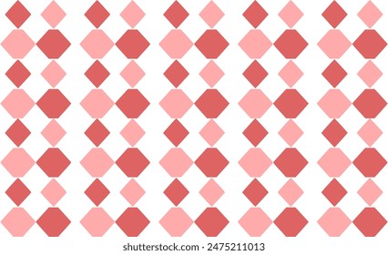 Two tone pink diamond checkerboard double layer repeat pattern, replete image, design for fabric printing, square