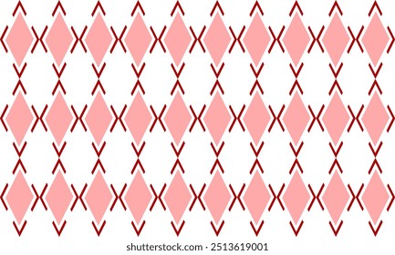 Two tone pink diamond checkerboard repeat pattern, replete image, design for fabric printing, square