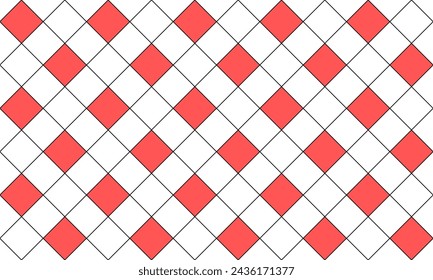 Two tone pink gray diamond checkerboard repeat pattern, replete image, design for fabric printing