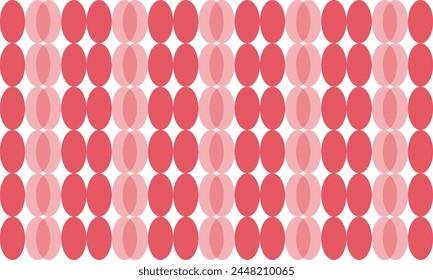 two tone pink on background with oval dot ball pattern of green, repeat vertical strip, replete pattern, endless pattern design for fabric printing