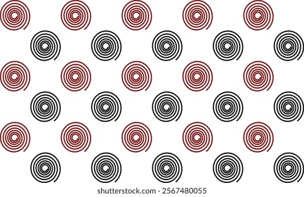 Two tone pink rose and black seamless pattern with circles, Fuzzy spin spiral block repeat seamless pattern, design for fabric print or wallpaper, checkerboard, chessboard, check, horizontal strip row