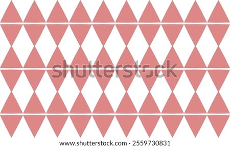 Two tone pink and white seamless triangle diamond geometric pattern repeat style, replete image design for fabric printing
