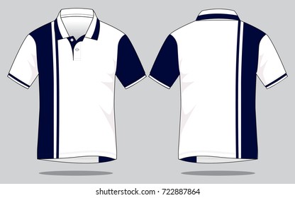 Two Tone Polo Shirt Design Whitenavy Stock Vector (Royalty Free ...