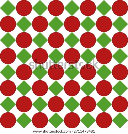Two tone red and green blue checkerboard diamond and dot bubble seamless repeat pattern, design for fabric print, vintage wrap paper print, traditional culture patter