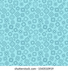 Two Tone Teal and Blue Line Work Square Boxes that are Concentric