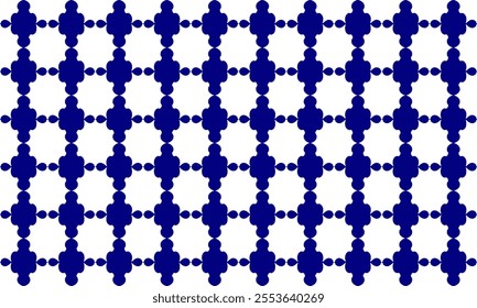 Two tone white and blue grid square star with cross  repeat pattern, replete image, design for fabric design printing, border star grid