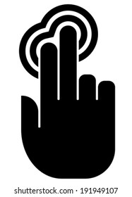 Two Touching Fingers Vector Icon