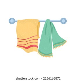 two towels hanging bathroom icons