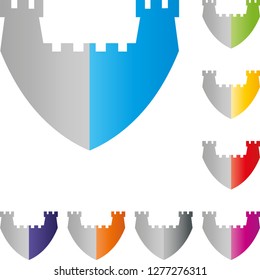 Two towers in different colors collection