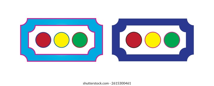 Two Traffic Light Icons in Different Colors.