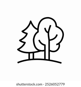 zwei Bäume Wald Symbol Vektor