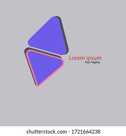 two triangles for company logo design