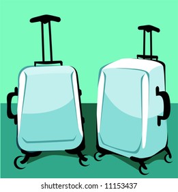 two trolley bags	