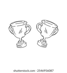 Icono de dos trofeos EPS 10