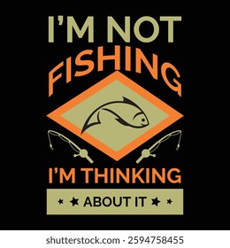 Two t-shirts, one white and one black, feature a humorous design related to fishing.