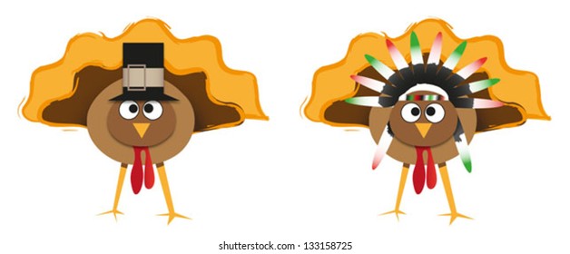 two turkeys