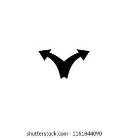 two turn arrow logo vector