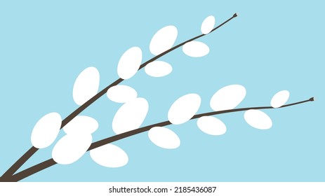 Dos ramas de sauce, ilustración