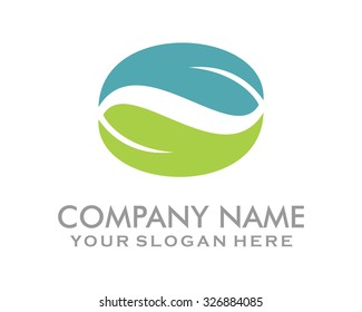 two twin leaf leaves plant logo image icon