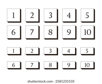 Two Types of 3D Number Designs Set