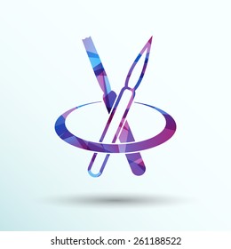 two types of brush icon eyeshadow white vector products.