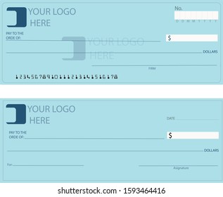 Two Types Editable Bank Business Check Stock Vector (Royalty Free ...